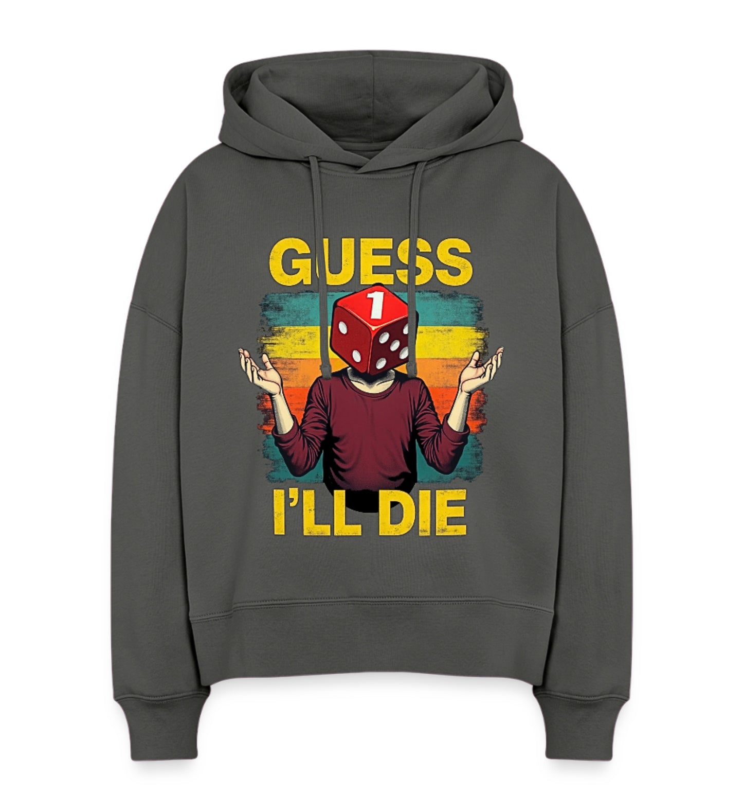 Guess I’ll Die – Frauen Bio Hoodie im Boxy Fit - Grau
