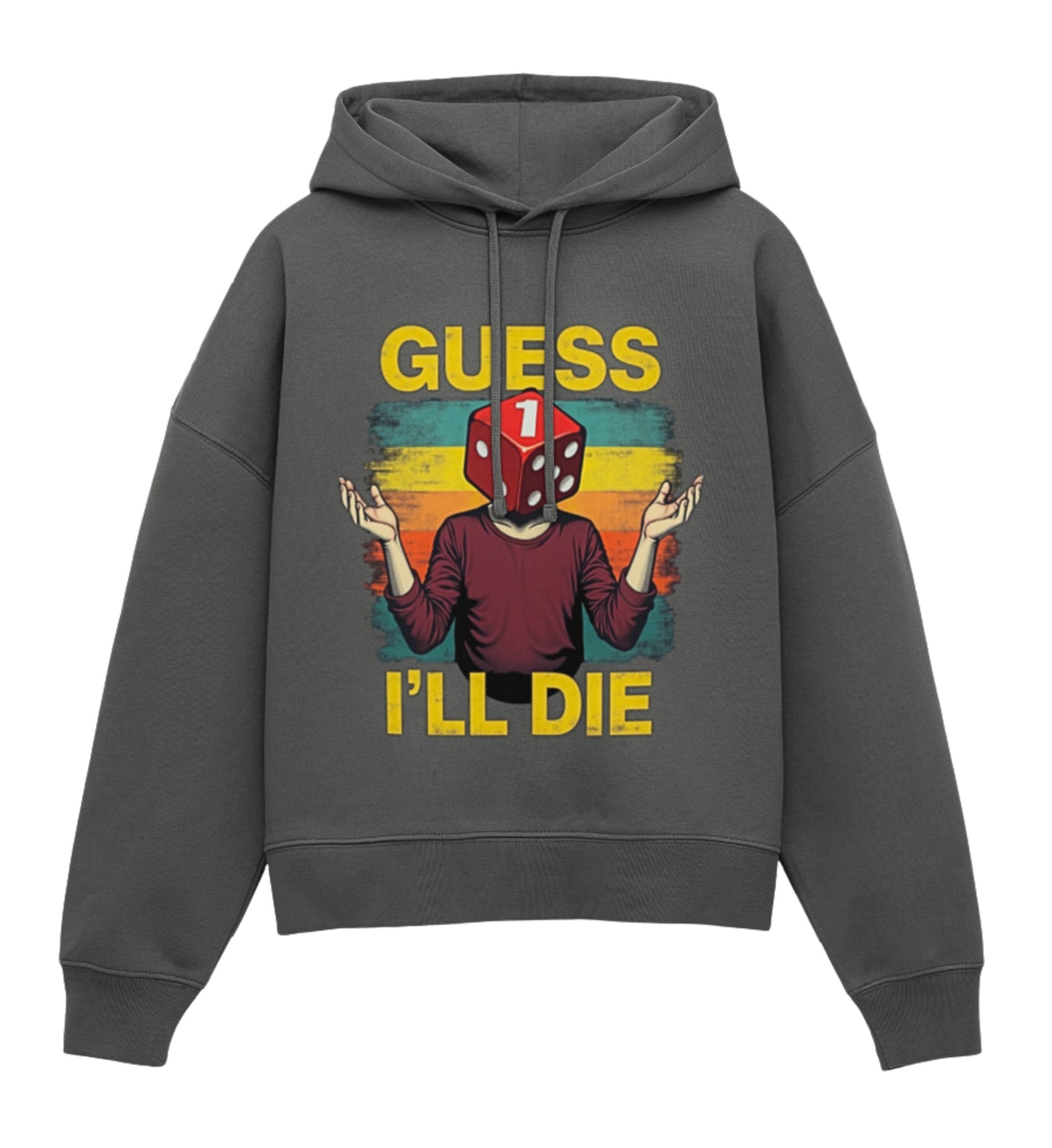 Guess I’ll Die – Frauen Bio Hoodie im Boxy Fit - Grey - 1
