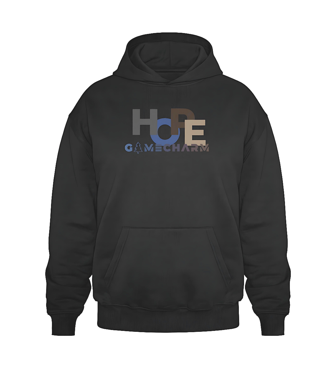 Hope - Oversize Hoodie in black - Front view - GAMECHARM