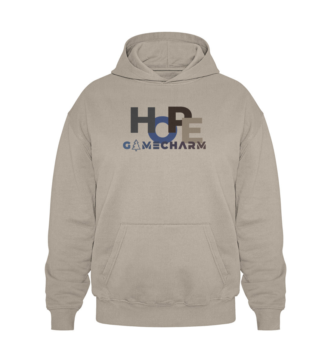 Hope - Oversize Hoodie in beige - Front view - GAMECHARM