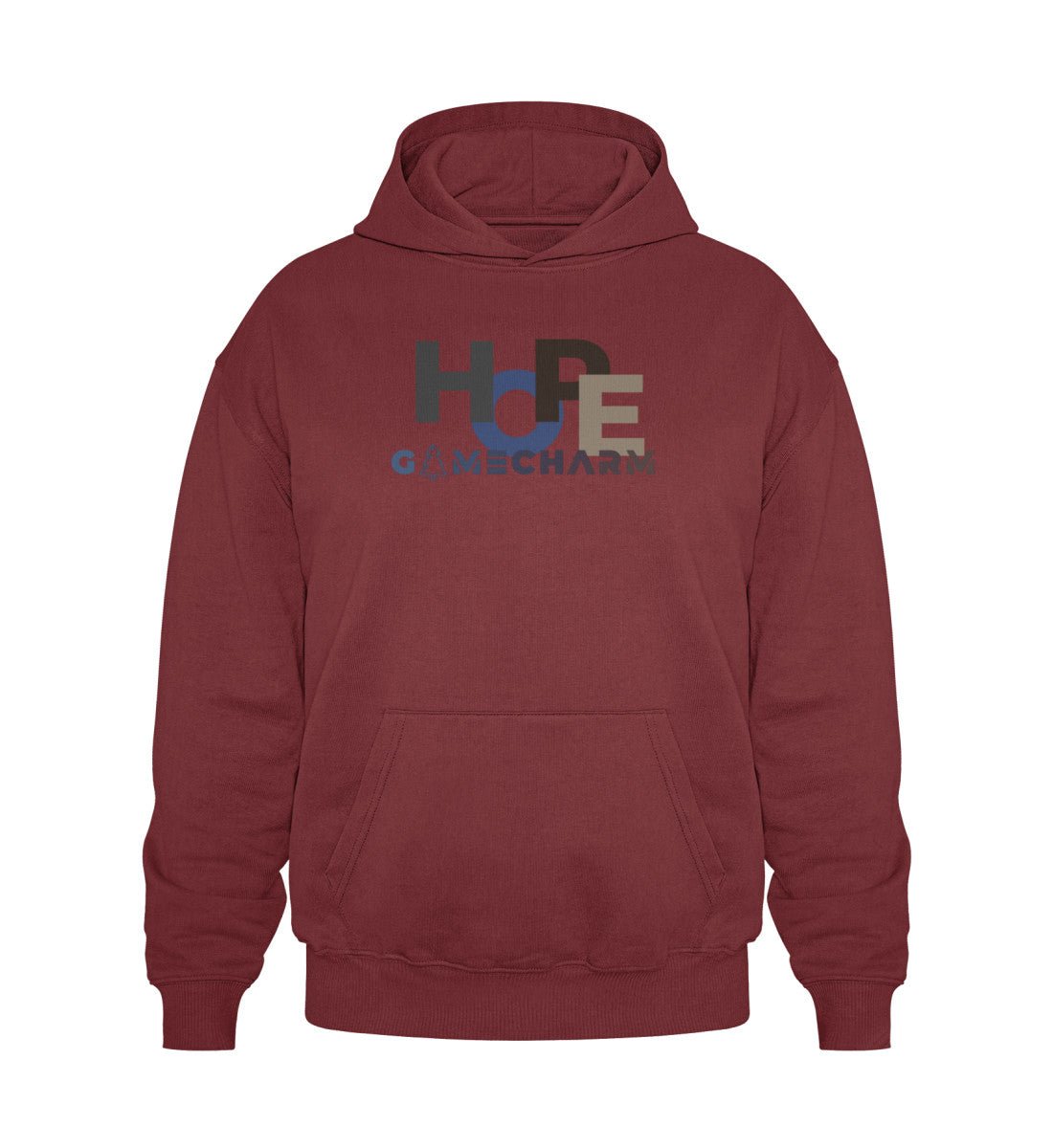 Hope - Oversize Hoodie in red - Front view - GAMECHARM