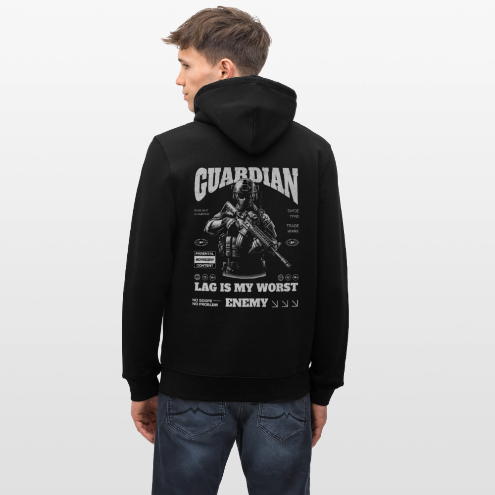 Guardian Hoodie – Herren Bio-Hoodie - Schwarz