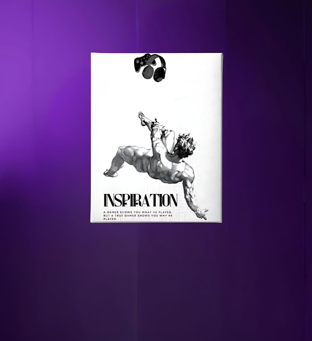 Inspiration - Leinwand 50x75 cm - GAMECHARM - Purple/Black Background