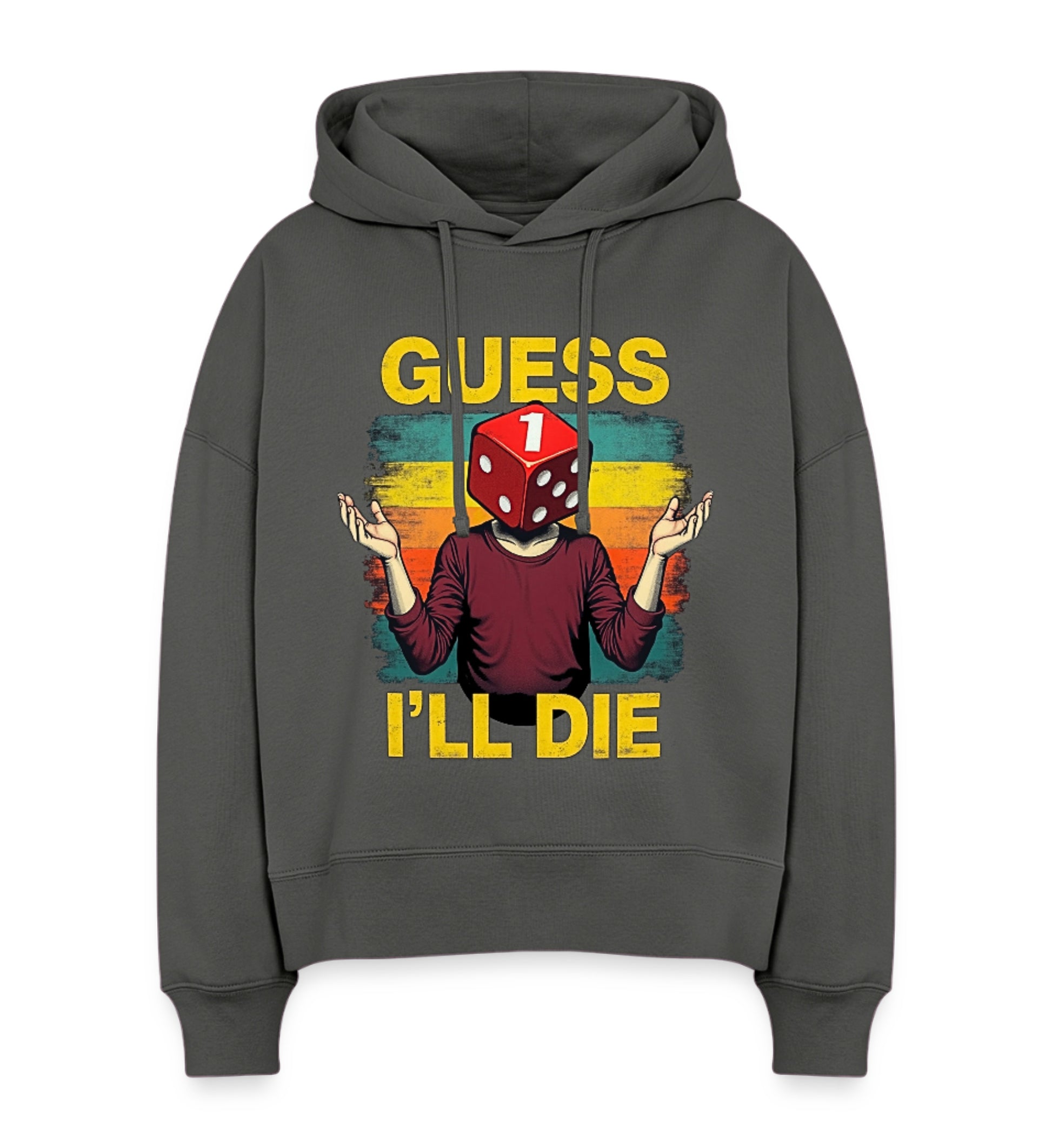 Guess I’ll Die – Frauen Bio Hoodie im Boxy Fit - Grau