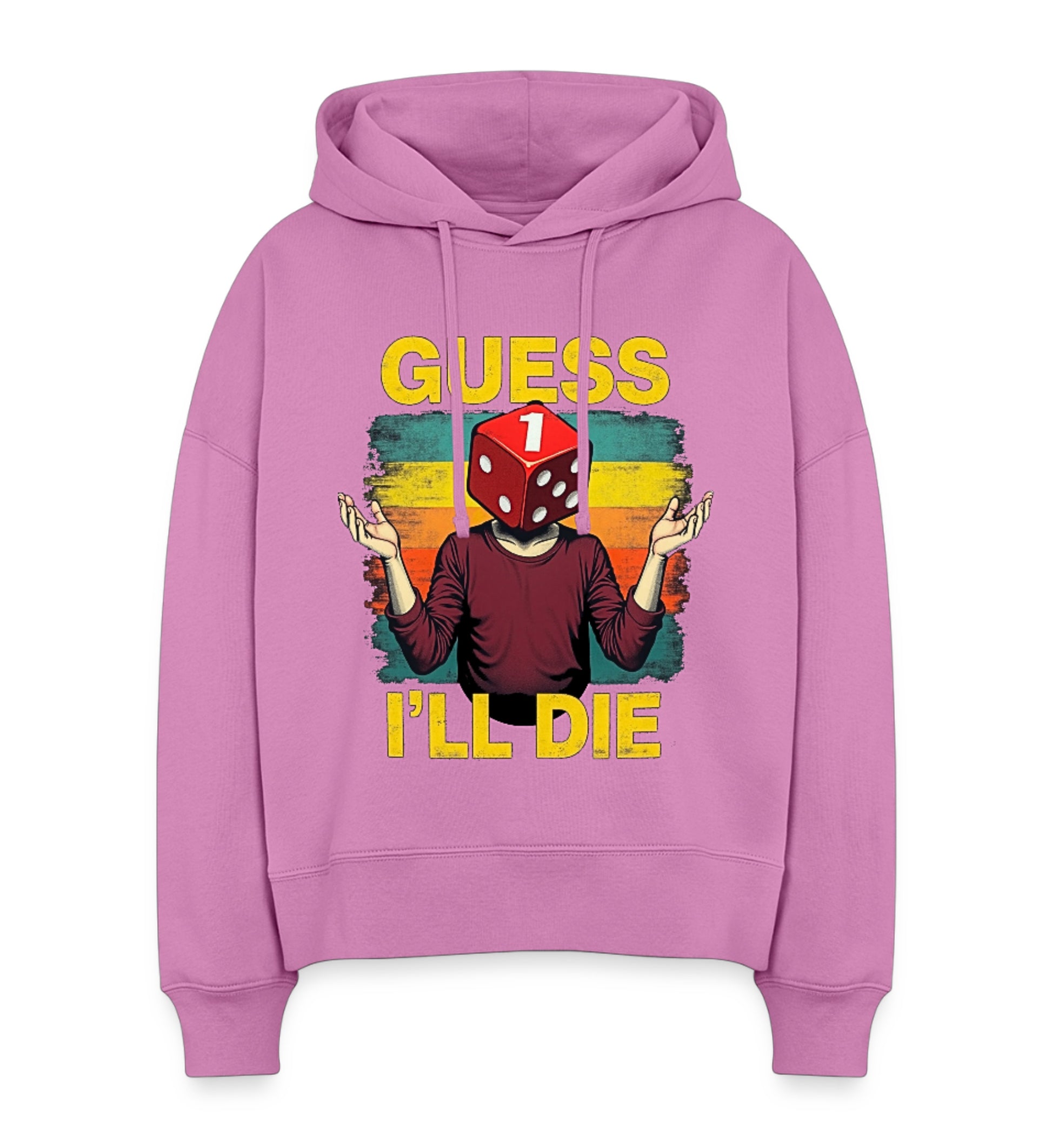 Guess I’ll Die – Frauen Bio Hoodie im Boxy Fit - Pink
