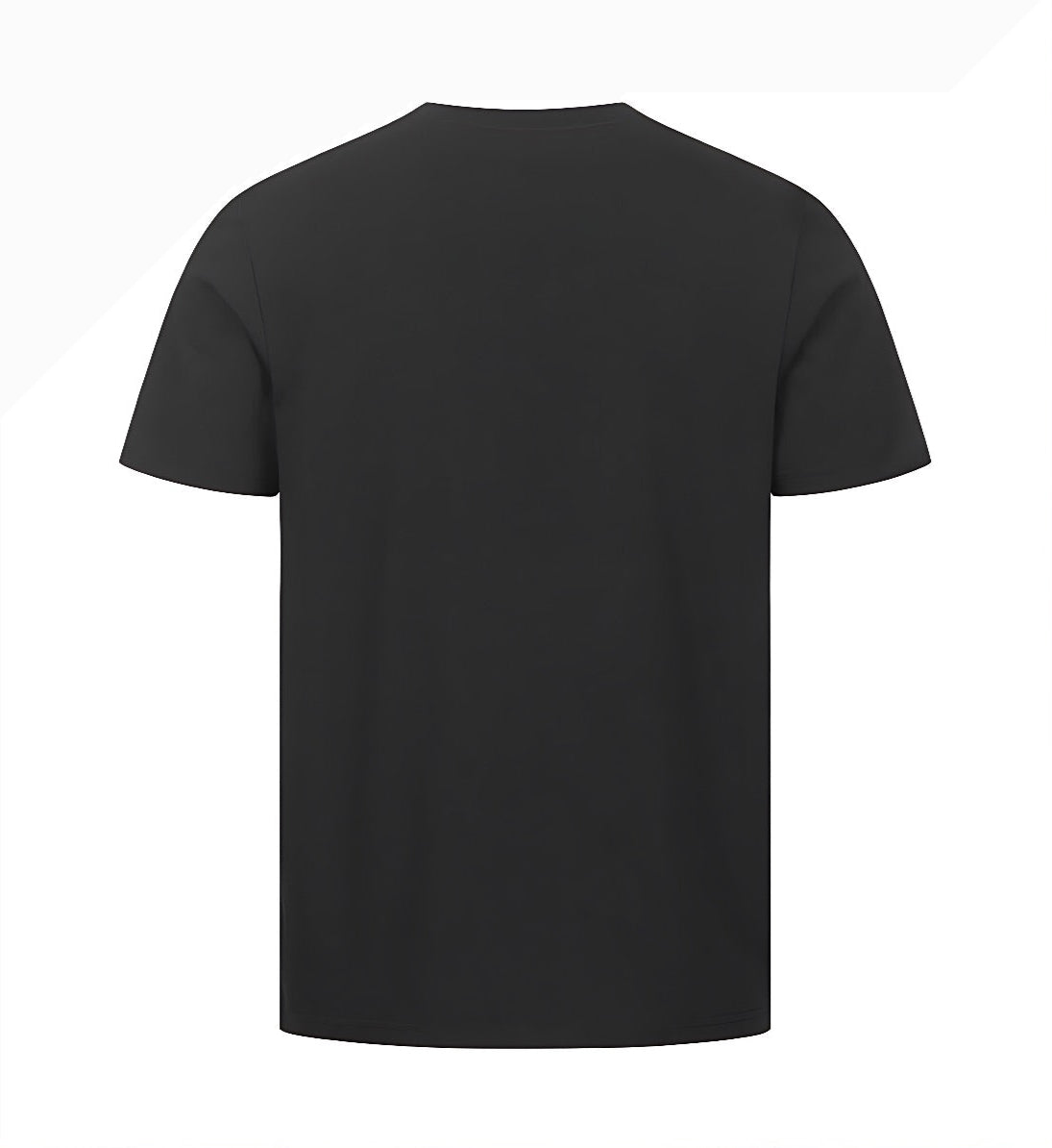 Schwarzes Herren T-shirt in der Rückansicht
