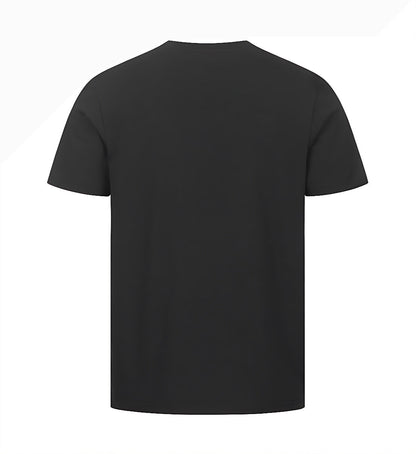 Schwarzes Herren T-shirt in der Rückansicht