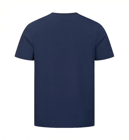 Blaues Herren T-shirt in der Rückansicht