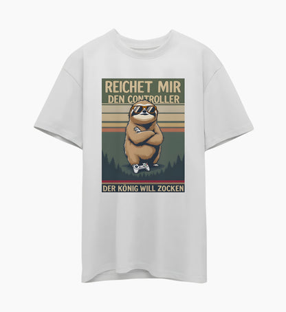 White Shirt for Men with Retro Gaming Design on the front