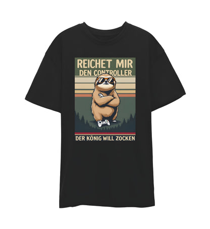 Black Shirt for Men with Retro Gaming Design on the front