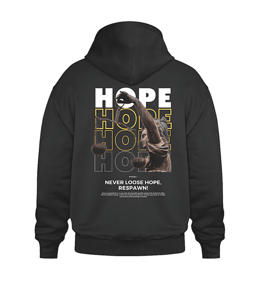 Hope - Oversize Hoodie in black - Back view - GAMECHARM