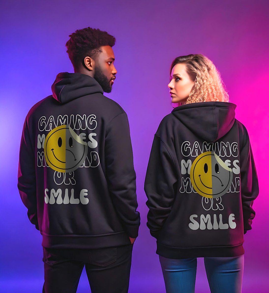 SAD or SMILE - Oversized Hoodie - GAMECHARM