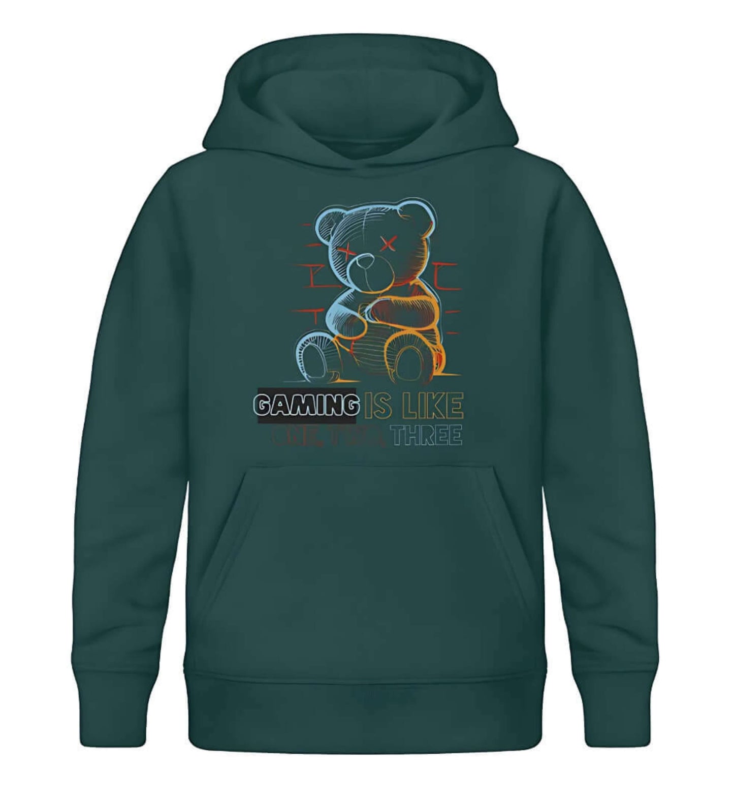 Teddy Kollektion - Kinder Hoodie in grün - GAMECHARM