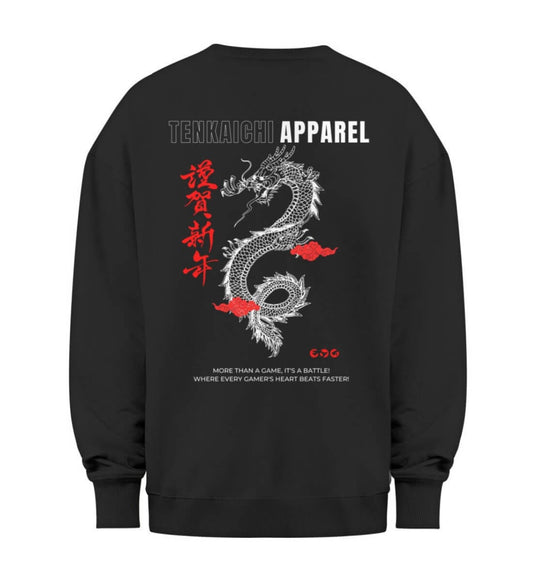 Tenkaichi - Oversize Sweater in black - Back view - GAMECHARM