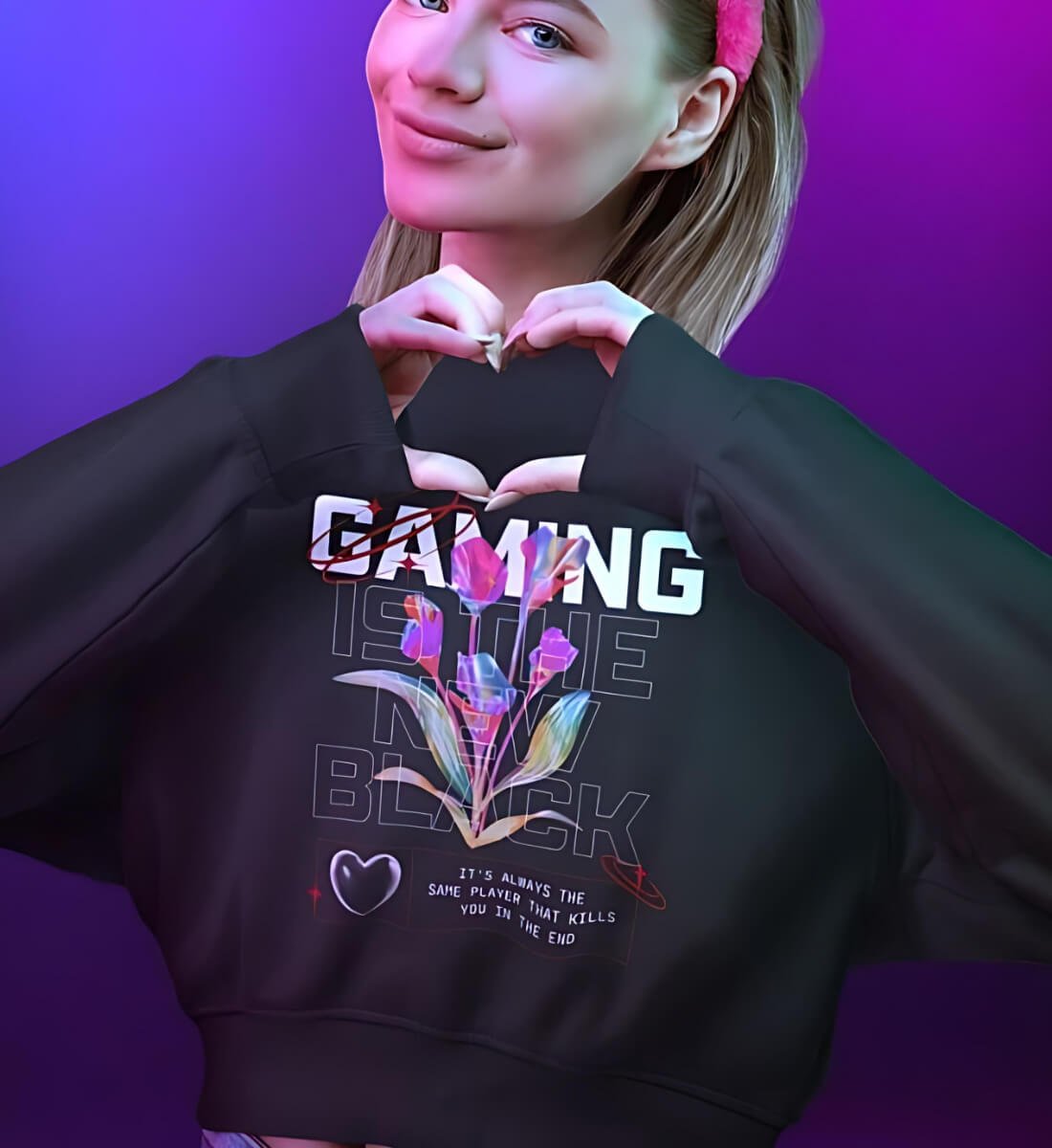 The New Black - Crop Sweatshirt - GAMECHARM