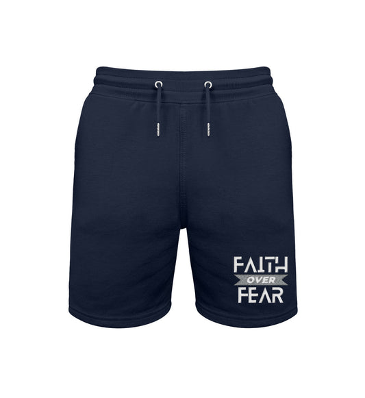 FAITH OVER FEAR - Sweat Shorts mit Stick - GAMECHARM