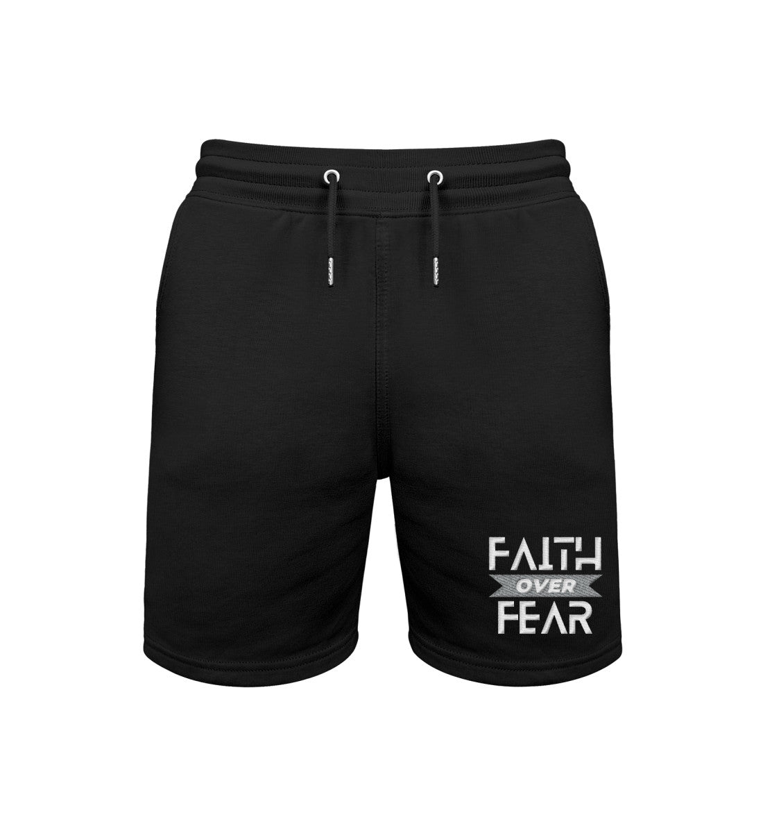 FAITH OVER FEAR - Sweat Shorts mit Stick - GAMECHARM