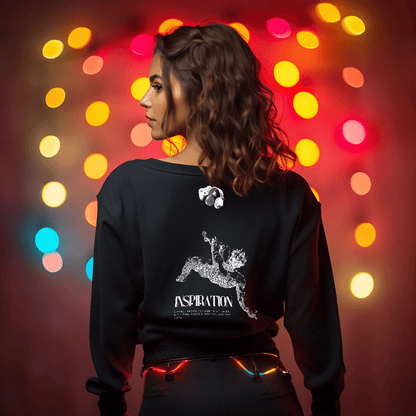 Epic Reign Kollektion - Woman - Crop Sweatshirt in black - Back view - Woman photo model - GAMECHARM