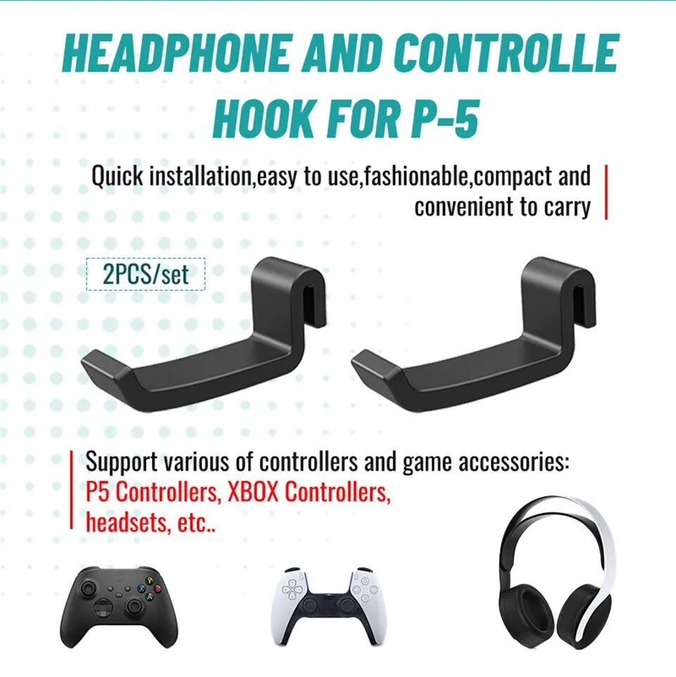 PS5 Controller- und Headset-Haken - GAMECHARM