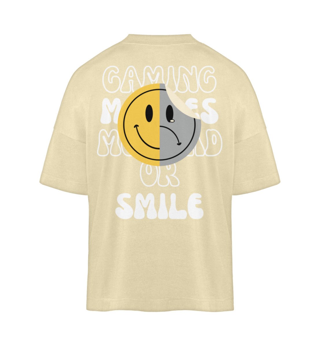 SAD or SMILE - Organic Oversized Shirt ST/ST - GAMECHARM