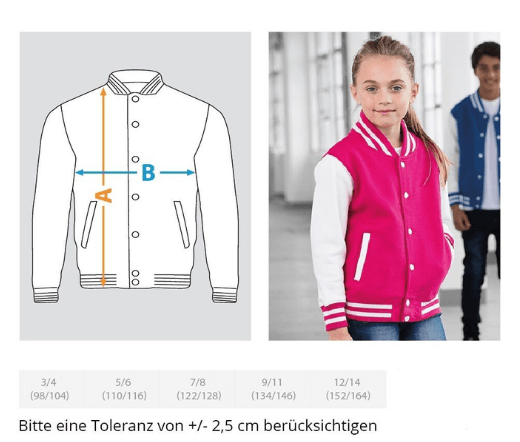 Teddy Kollektion - Kinder Collegejacke - GAMECHARM