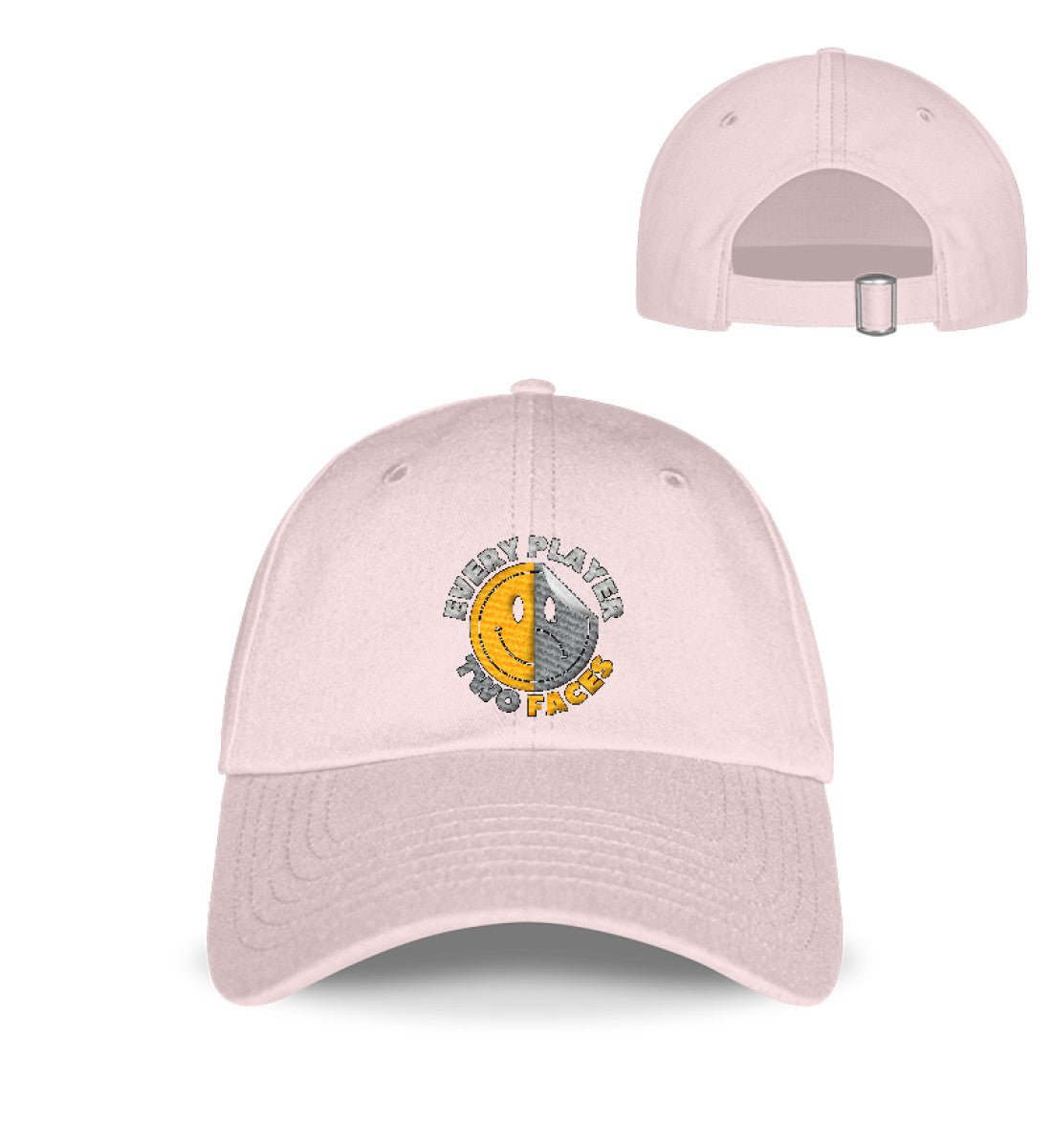 Two Face - Baseball Cap mit Stickerei in Rosa - GAMECHARM