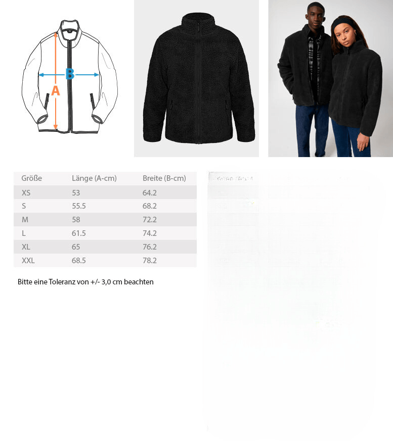 Two Face - Outsider Sherpa Jacke mit Stick - GAMECHARM